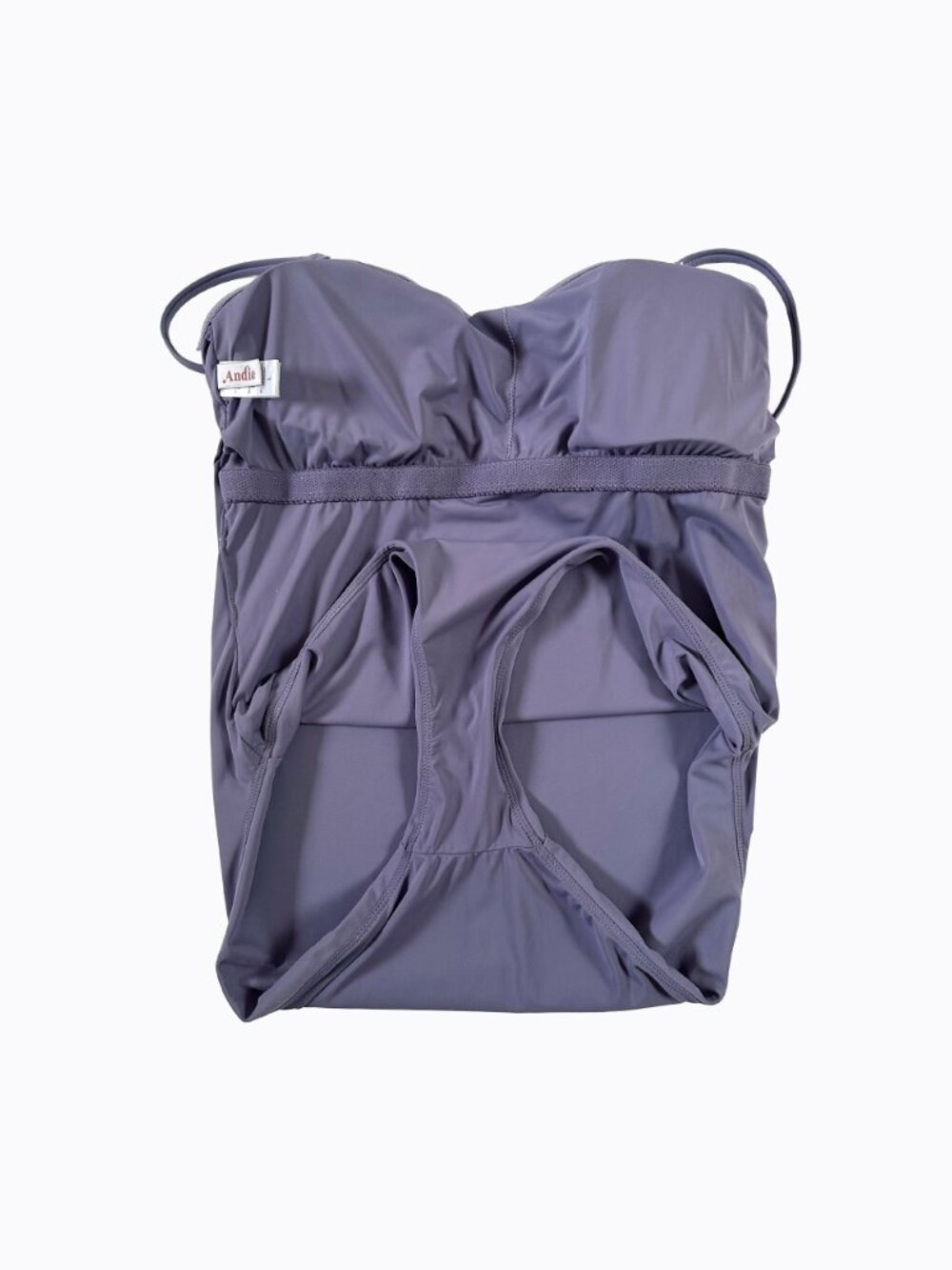 Andie Cabo One-Piece Swimsuit Large Purple Convertible Strapless Recycled Nylon - Picture 5 of 9